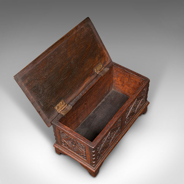 Small Antique Apprentice Chest, Anglo-Indian, Colonial Keepsake Box, Victorian