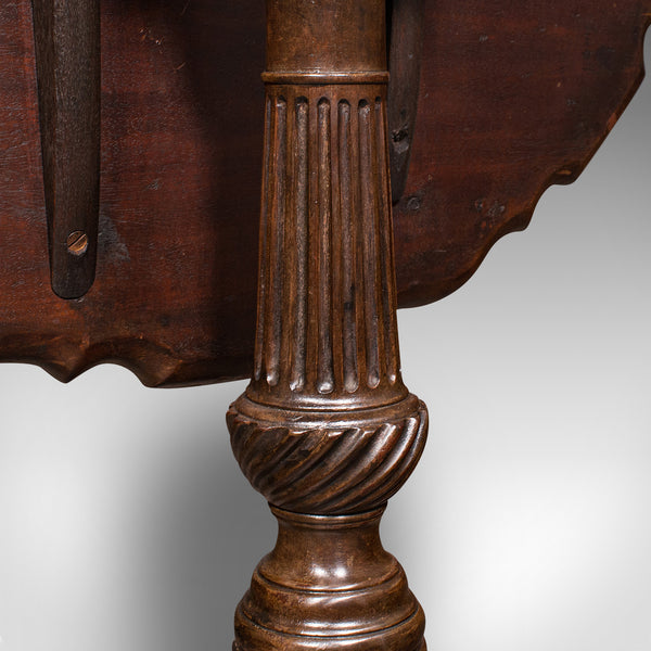 Antique Pie Crust Lamp Table, English, Tilt Top, Occasional, Victorian, C.1870