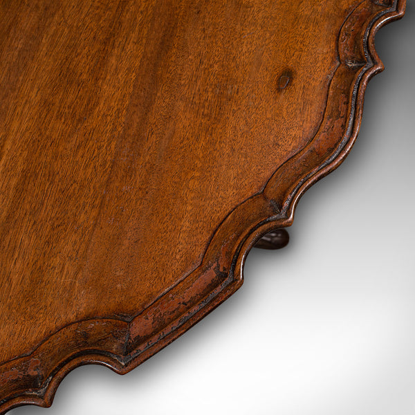 Antique Pie Crust Lamp Table, English, Tilt Top, Occasional, Victorian, C.1870