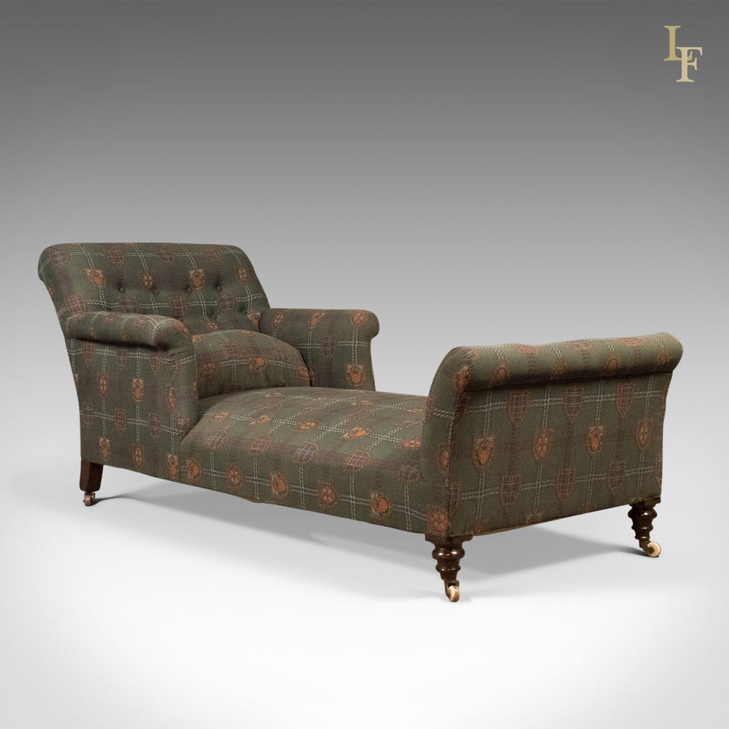 Antique Daybed, Victorian Button Back Armchair c.1880 - London Fine Antiques