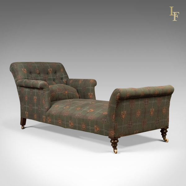 Antique Daybed, Victorian Button Back Armchair c.1880 - London Fine Antiques