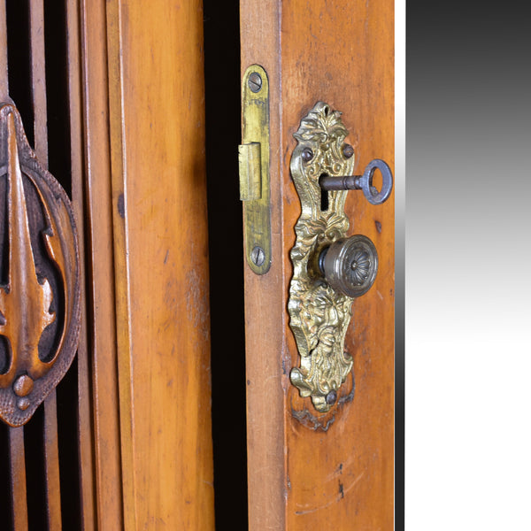 Antique Single Wardrobe, Satinwood, English, Compactum, Art Nouveau Circa 1920 - London Fine Antiques