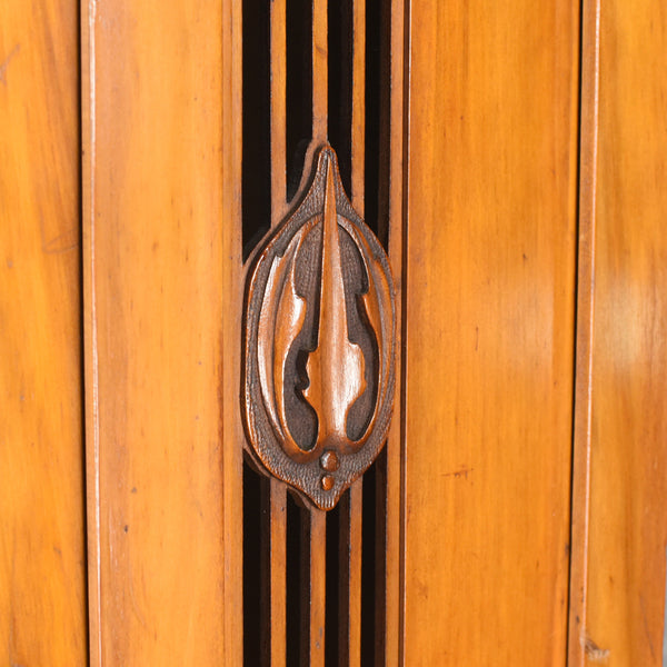 Antique Single Wardrobe, Satinwood, English, Compactum, Art Nouveau Circa 1920 - London Fine Antiques