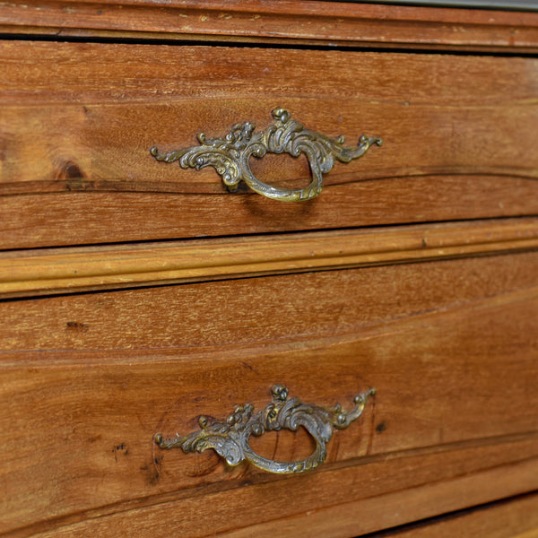 Antique Vanity Chest of Drawers, French, Marble Top, Mirror Back, Mahogany c1880 - London Fine Antiques