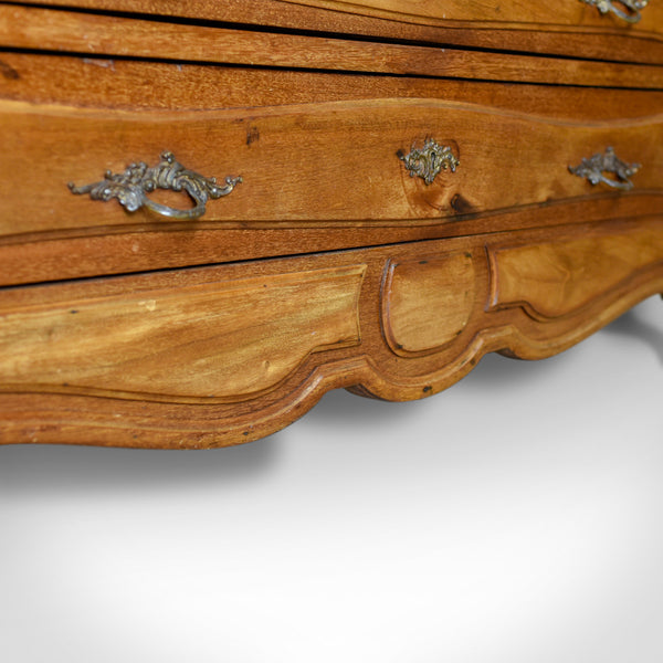 Antique Vanity Chest of Drawers, French, Marble Top, Mirror Back, Mahogany c1880 - London Fine Antiques