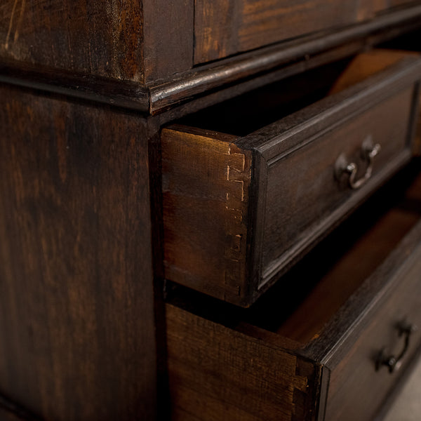 Dark Stained Mahogany Wardrobe, Late 20th Century - London Fine Antiques