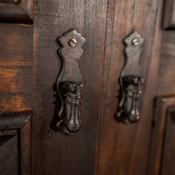 Dark Stained Mahogany Wardrobe, Late 20th Century - London Fine Antiques