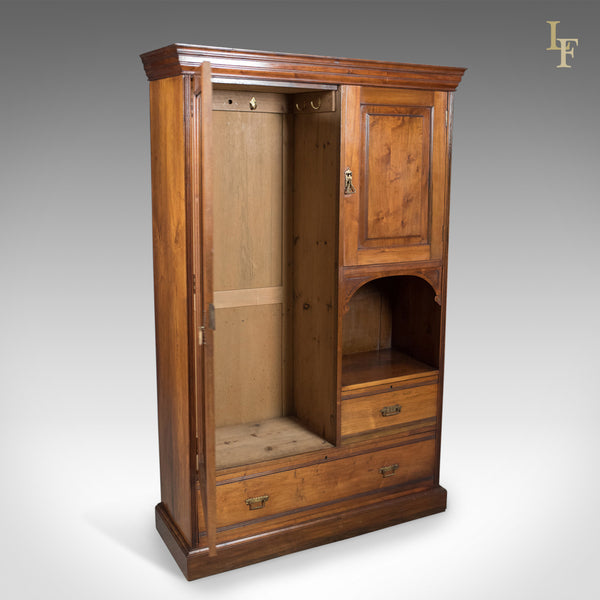 Edwardian Antique Beaconsfield Wardrobe, English, Walnut, c.1910 - London Fine Antiques