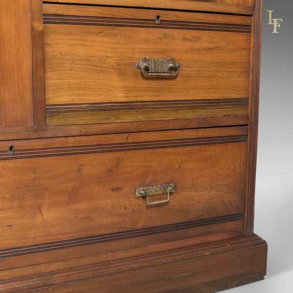 Edwardian Antique Beaconsfield Wardrobe, English, Walnut, c.1910 - London Fine Antiques
