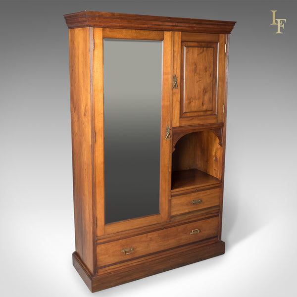 Edwardian Antique Beaconsfield Wardrobe, English, Walnut, c.1910 - London Fine Antiques
