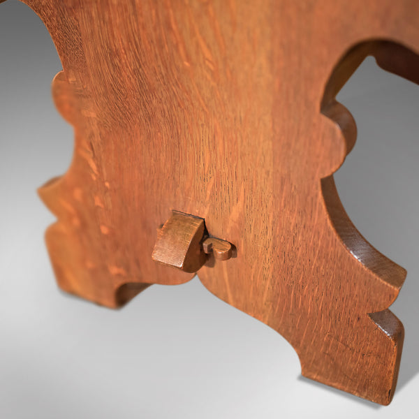 Antique Stool, Edwardian Oak Bench c.1910 - London Fine Antiques