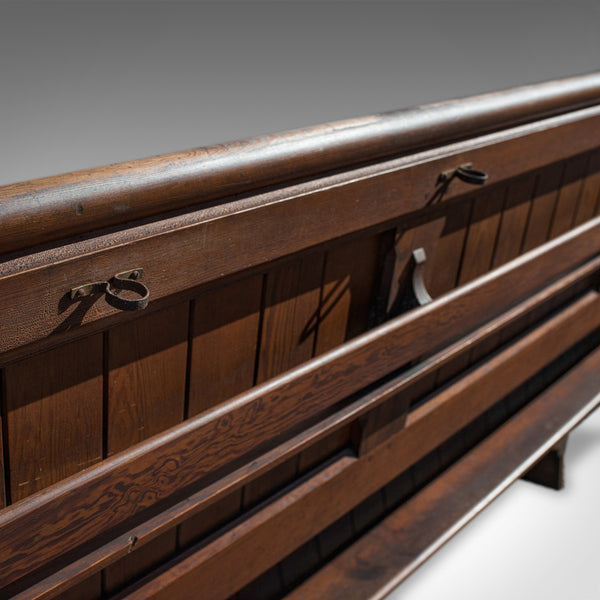Large Antique Pew, 10 feet, English, Pitch Pine, Bench Seat, 7-8, 19th Century - London Fine Antiques