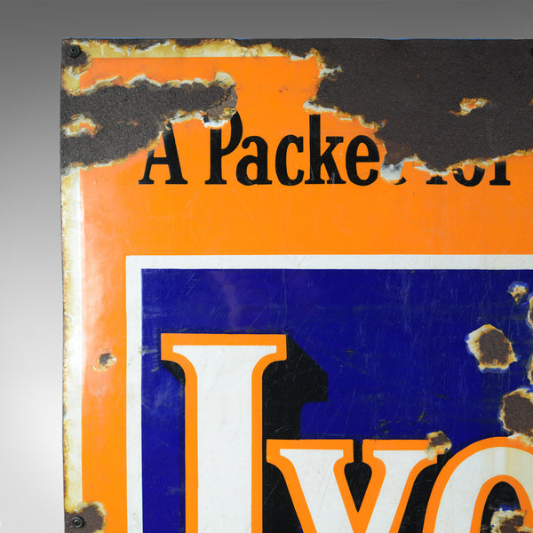 Large, Mid-Century, Enamel Sign, English, Vintage, Lyons Tea, Advertising c1950s - London Fine Antiques