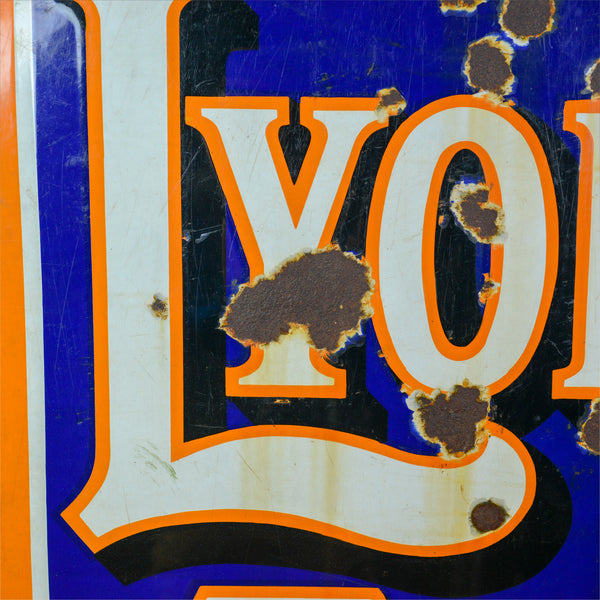 Large, Mid-Century, Enamel Sign, English, Vintage, Lyons Tea, Advertising c1950s - London Fine Antiques
