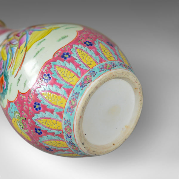 Large, Vintage, Japanese Baluster Vase, Decorative Oriental, Ceramic Urn C20th - London Fine Antiques
