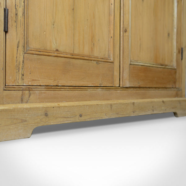Narrow Antique Pine Cupboard, English, Victorian, Kitchen Cabinet Circa 1850 - London Fine Antiques