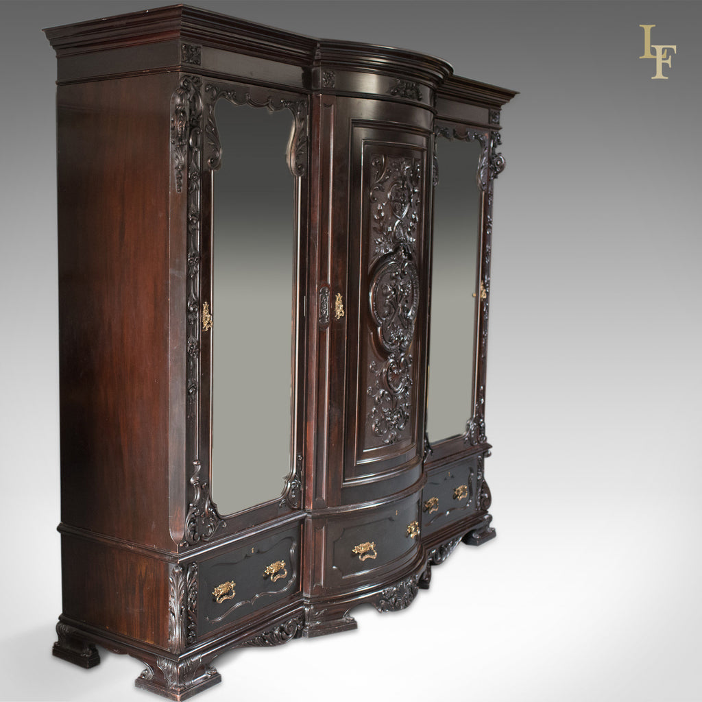 Very Large Victorian, English, Antique Wardrobe. Compactum in Mahogany, Mid 19th Century c.1870 - London Fine Antiques