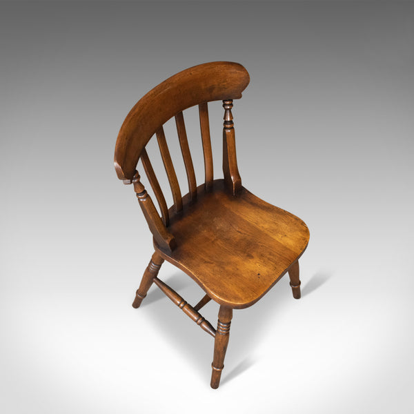 Set of Four Antique Station Chairs, English, Oak, Windsor, Dining, Circa 1890 - London Fine Antiques