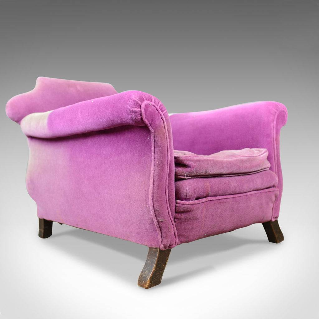 Very Deep Antique Armchair, English, Edwardian, Club Chair, Circa 1910 - London Fine Antiques