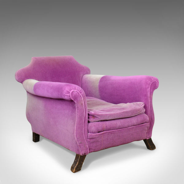 Very Deep Antique Armchair, English, Edwardian, Club Chair, Circa 1910 - London Fine Antiques
