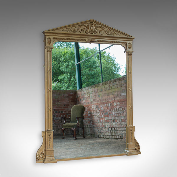 Very Large Antique Overmantel Mirror 230cm x 189.5cm (7'5"x6'2") Classical c1850 - London Fine Antiques
