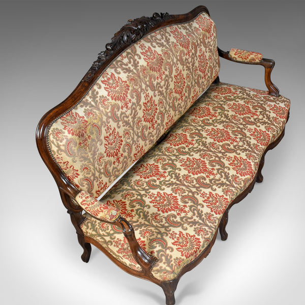 Victorian Antique Settee, Rosewood, English, 3 Seater Sofa Circa 1850 - London Fine Antiques