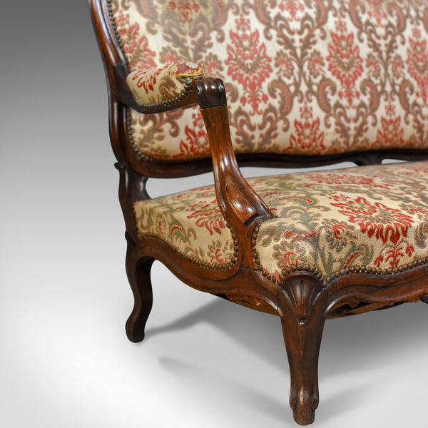 Victorian Antique Settee, Rosewood, English, 3 Seater Sofa Circa 1850 - London Fine Antiques