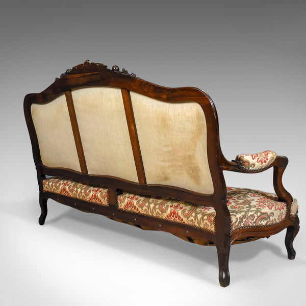 Victorian Antique Settee, Rosewood, English, 3 Seater Sofa Circa 1850 - London Fine Antiques