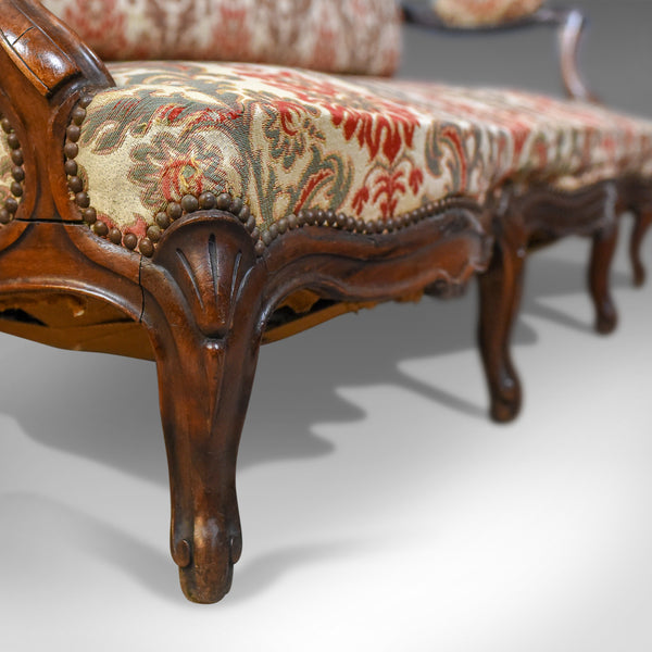 Victorian Antique Settee, Rosewood, English, 3 Seater Sofa Circa 1850 - London Fine Antiques