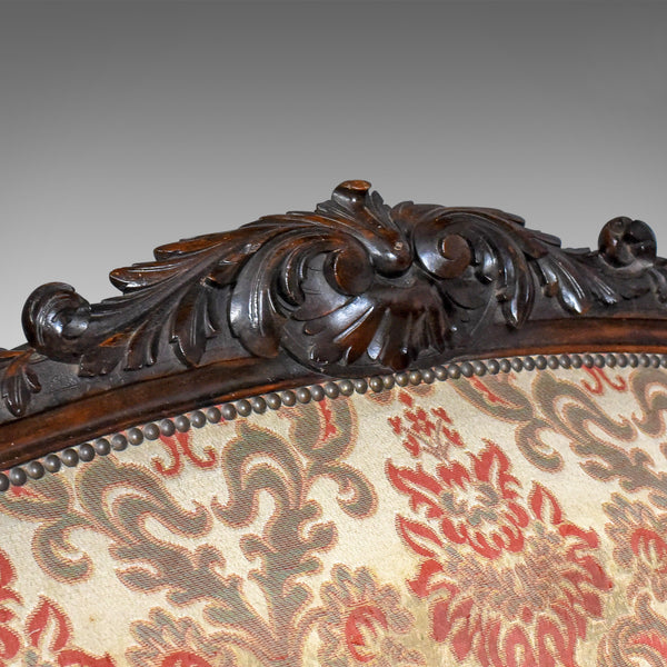 Victorian Antique Settee, Rosewood, English, 3 Seater Sofa Circa 1850 - London Fine Antiques
