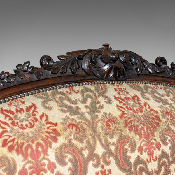 Victorian Antique Settee, Rosewood, English, 3 Seater Sofa Circa 1850 - London Fine Antiques