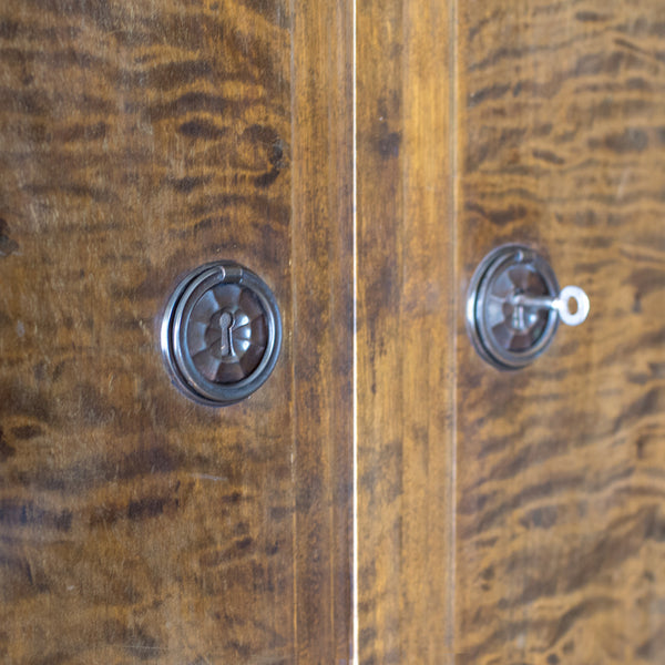 Vintage 1940's Swedish Wardrobe, AB Br Miller, Art Deco Press Cupboard, Walnut - London Fine Antiques