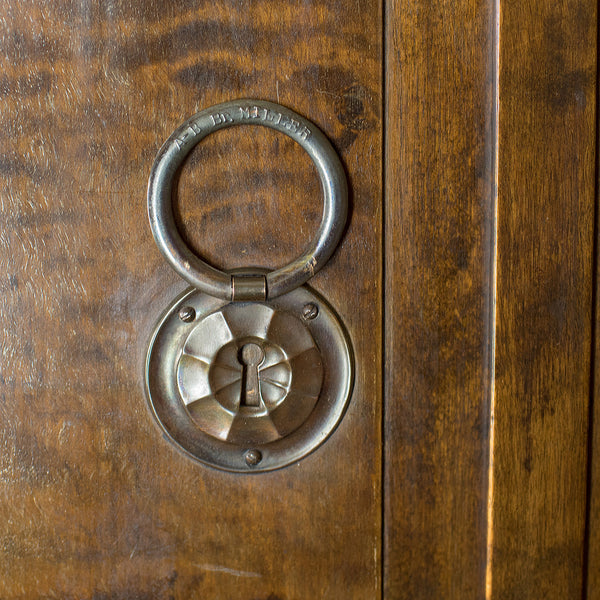 Vintage 1940's Swedish Wardrobe, AB Br Miller, Art Deco Press Cupboard, Walnut - London Fine Antiques