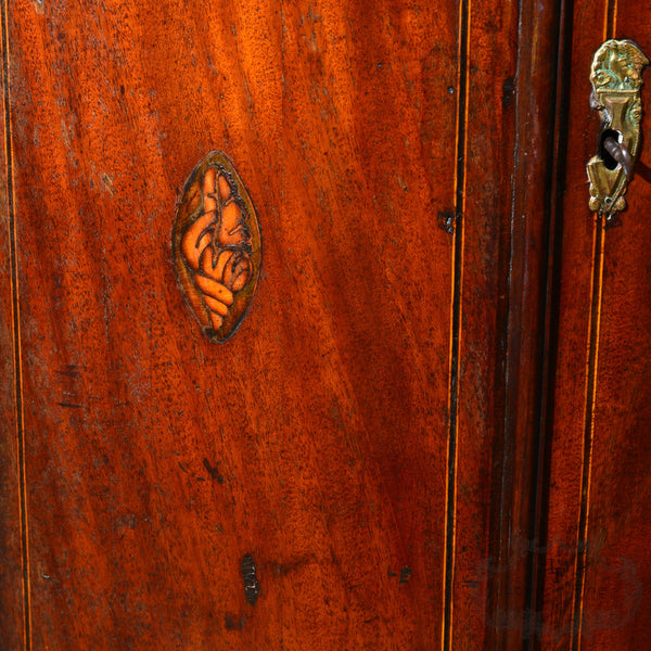 Georgian Bow Fronted Corner Cabinet, c.1780 - London Fine Antiques