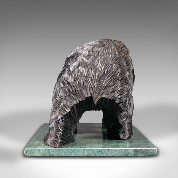 Antique Decorative Bear Figure, Japanese, Carved Cedar, Kibori Kuma, Folk Art