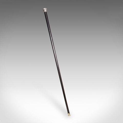 Antique Dandy’s Walking Cane, English, Stick, Ebonised, Victorian, 1889 Hallmark
