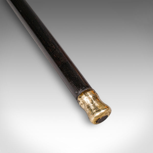 Antique Dandy’s Walking Cane, English, Stick, Ebonised, Victorian, 1889 Hallmark