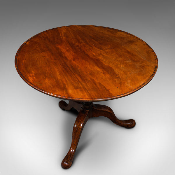 3 Feet Wide Antique Tilt Top Table, English, Reception Hall, Breakfast, Georgian