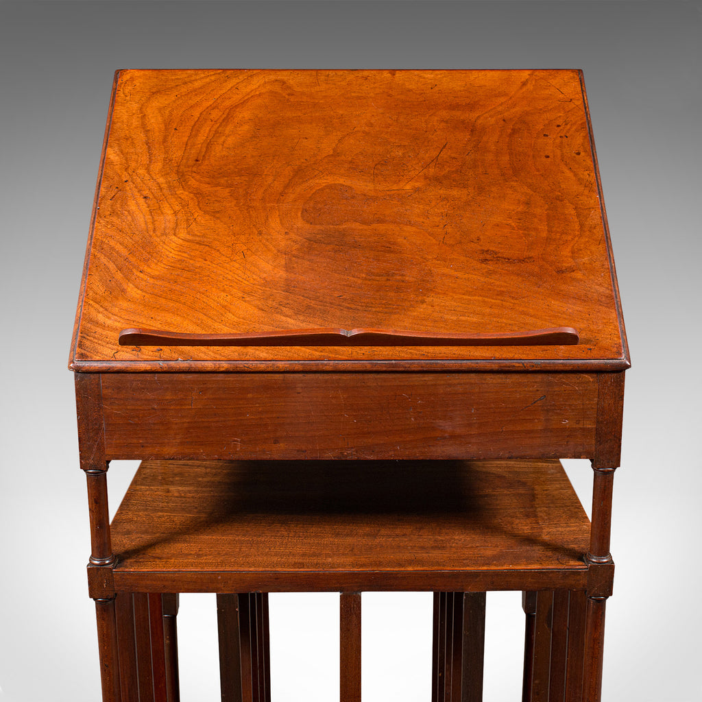 Antique Canterbury Reading Table, English, Walnut, Lectern, Orator ...