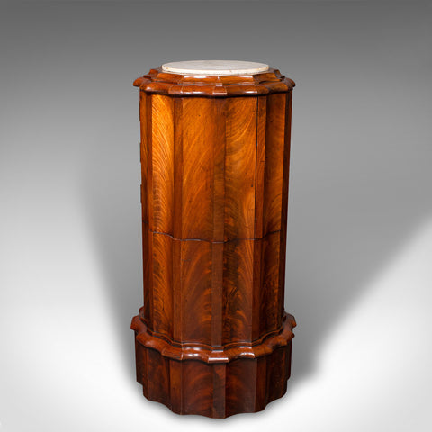 Antique Personal Bedside Nightstand, English Jardiniere Stand, Victorian, C.1860