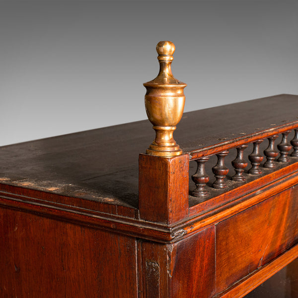 Antique Author's Chest, English, Secretaire Cabinet, Glazed Bookcase, Georgian