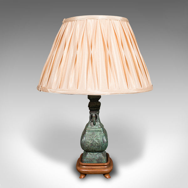 Vintage Decorative Table Lamp, Chinese, Bronze, Accent Light, Mid Century, 1960