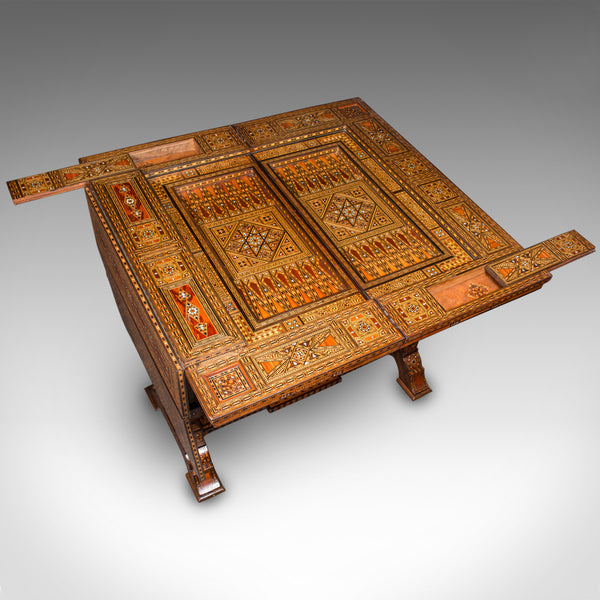 Antique Combination Games Table, Middle Eastern, Chess, Backgammon, Victorian