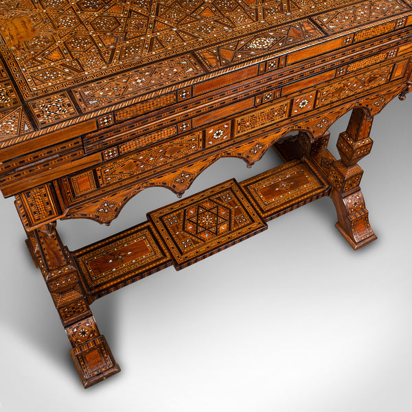 Antique Combination Games Table, Middle Eastern, Chess, Backgammon, Victorian