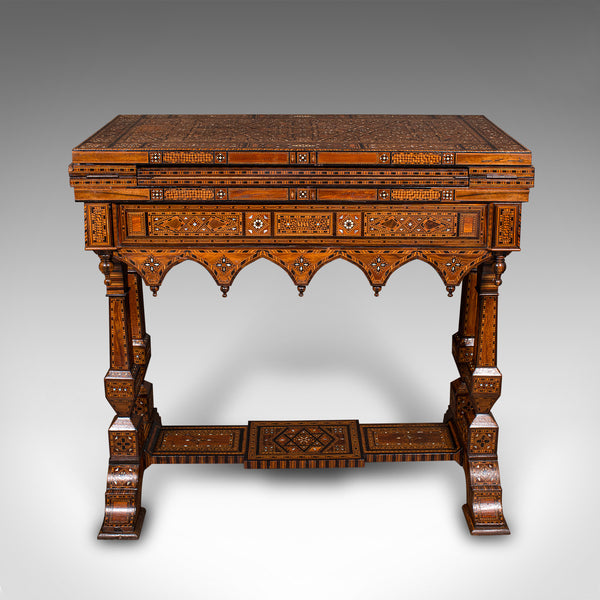 Antique Combination Games Table, Middle Eastern, Chess, Backgammon, Victorian