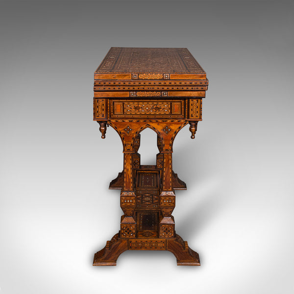 Antique Combination Games Table, Middle Eastern, Chess, Backgammon, Victorian