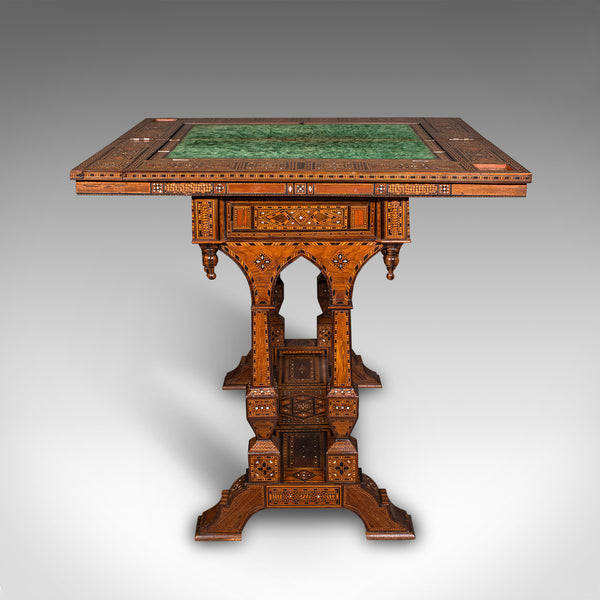 Antique Combination Games Table, Middle Eastern, Chess, Backgammon, Victorian