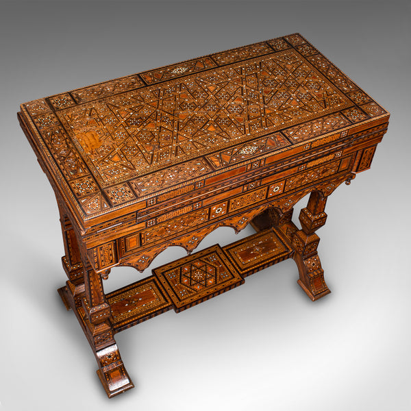 Antique Combination Games Table, Middle Eastern, Chess, Backgammon, Victorian