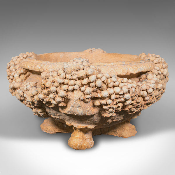 Small Vintage Decorative Planter, Continental, Stone, Garden Jardiniere, C.1950