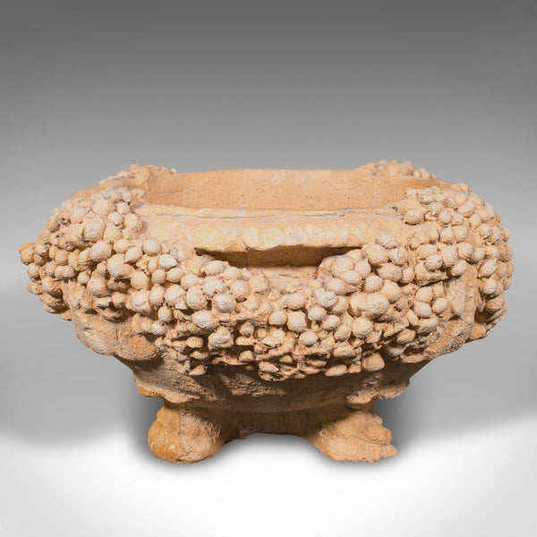 Small Vintage Decorative Planter, Continental, Stone, Garden Jardiniere, C.1950